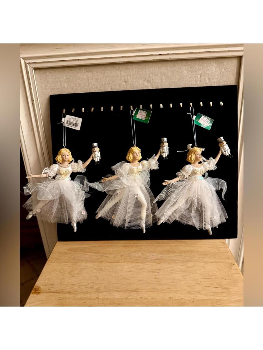 Vintage Clara from The Nutcracker doll ornaments set of 3 NWT